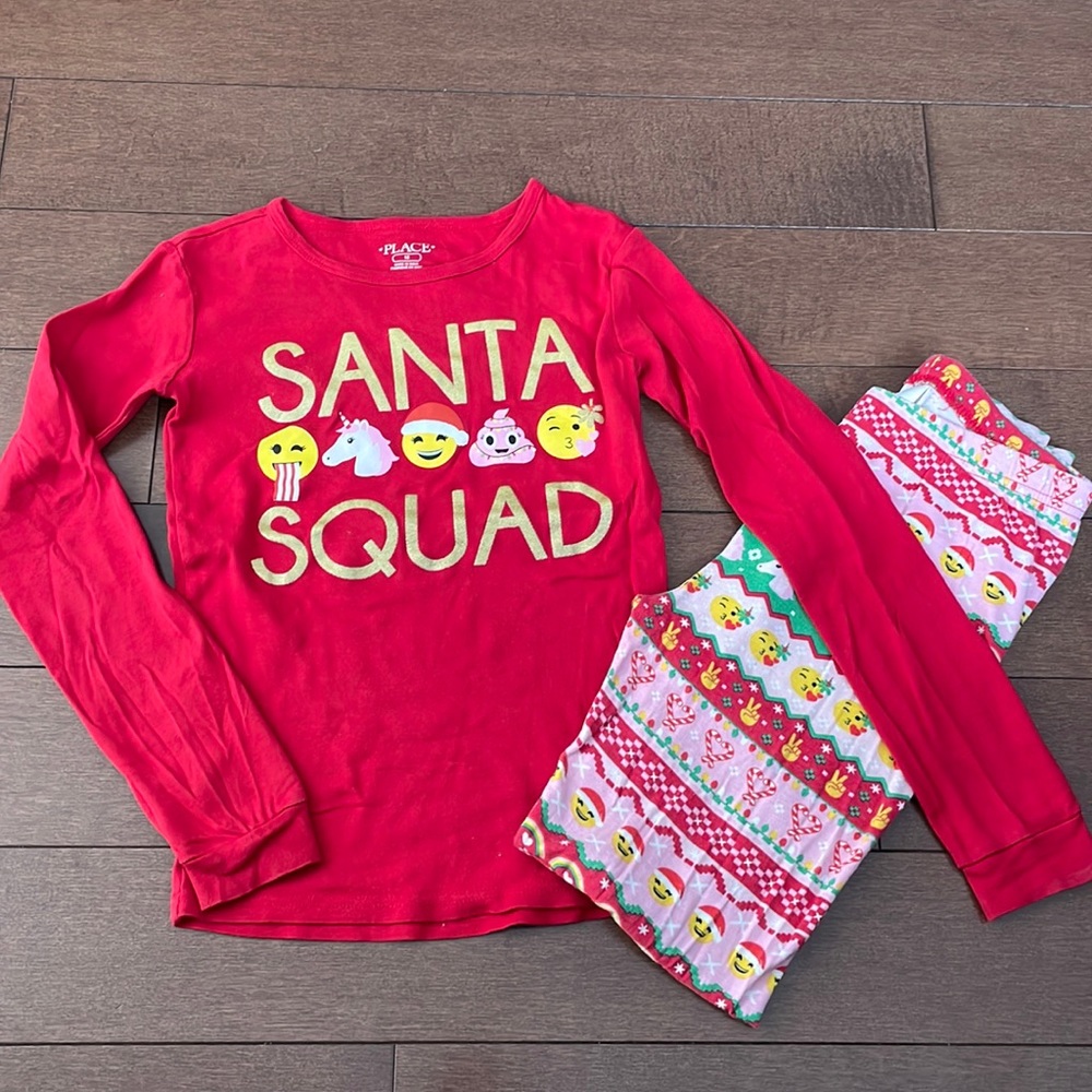 5/$25 Santa Squad Emoji pajamas